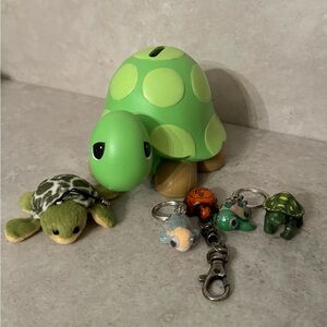 Turtle Piggybank and Keychains
